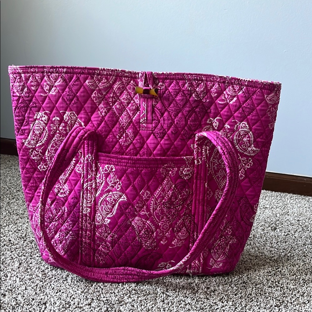 Vera Bradley Pink Quilted Tote Bag